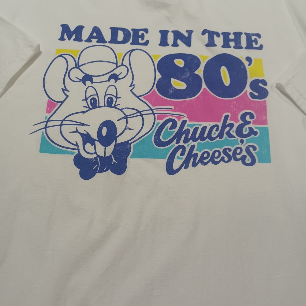 Chuck E. Cheese's White Graphic Tee - Made in the 80's - Picture 2 of 3